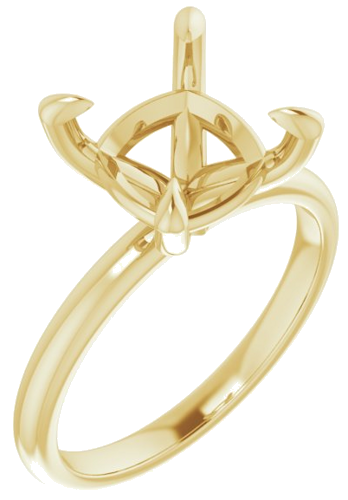 Sužadėtuvių Žiedas „Solitaire“ 585 Geltonojo Aukso Cushion 9mm (1)