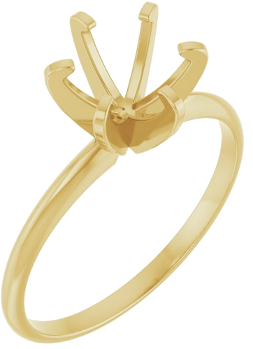 Sužadėtuvių Žiedas „Solitaire“ 585 Geltonojo Aukso Round 7.4mm (1)