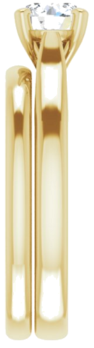 Sužadėtuvių Žiedas 18k yellow gold Round 5.5mm (9)