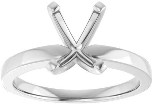 Sužadėtuvių Žiedas „Solitaire“ 585 Baltojo Aukso Emerald 8mm x 6mm (3)