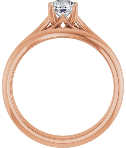 14K Rose 5.2 mm Round Solitaire Engagement Ring Mounting (7)