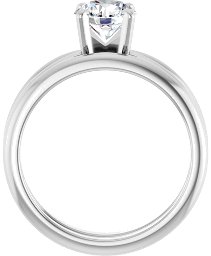 14K White 6.5 mm Round Split Shank Engagement Ring Mounting (7)