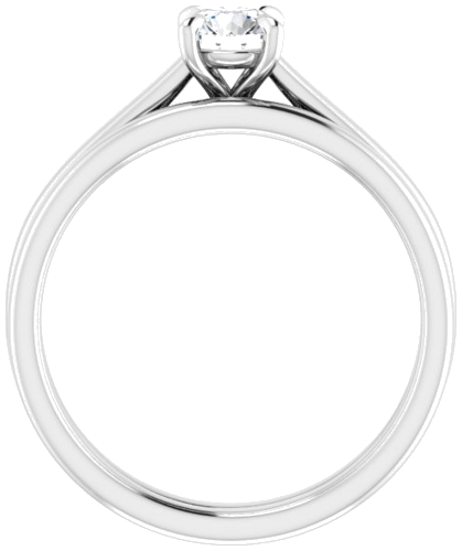 14K White  4.8 mm Round Solitaire Engagement Ring Mounting (7)