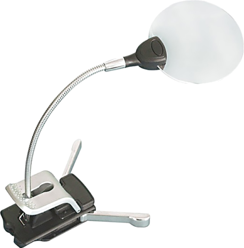 Dual lens magnifying glass with 2.5x / 5x LED lamp (1)