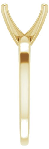 14K Yellow 11x9 mm Oval Solitaire Engagement Ring Mounting (4)