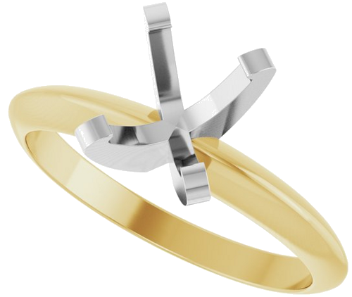 Sužadėtuvių Žiedas „Solitaire“ 585 Baltojo Ir Geltonojo Aukso Oval 8mm x 6mm (5)