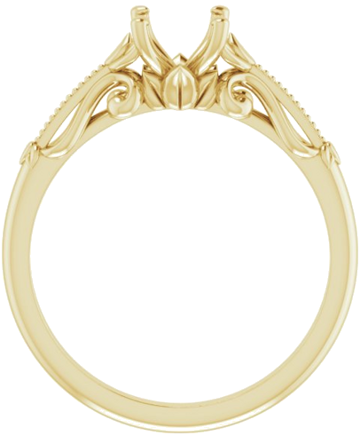 Sužadėtuvių Žiedas „Sculptural-Inspired Solitaire“ 585 Geltonojo Aukso Round 5.8mm (2)