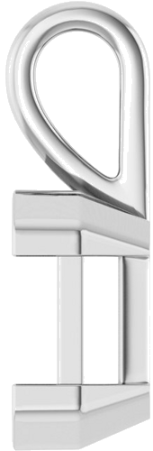 Platinum 10x8 mm Emerald Pendant Mounting (3)