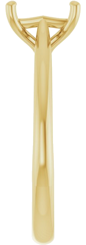 14K Yellow 7x5 mm Emerald Solitaire Engagement Ring Mounting (4)