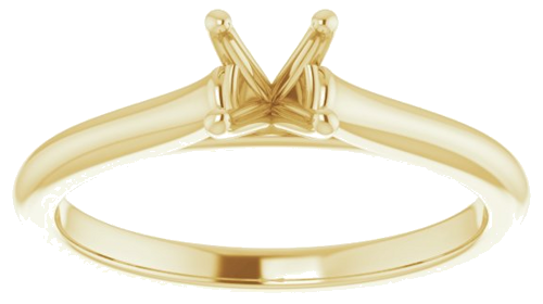 14K Yellow 4.8 mm Round Solitaire Engagement Ring Mounting (3)