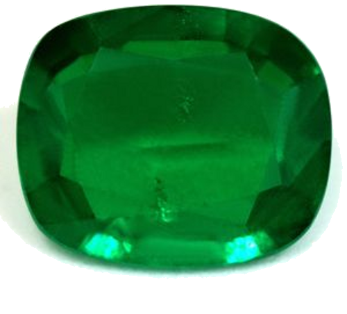 2.07 carat GREEN Cushion Smaragdas (1)