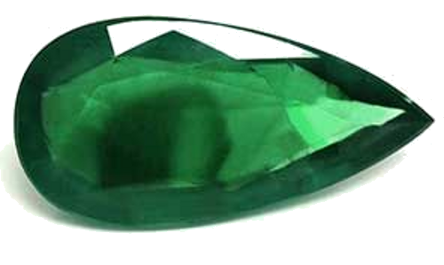 7.36 carat GREEN Pear Smaragdas (1)