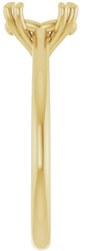 14K Yellow 8x6 mm Oval Solitaire Engagement Ring Mounting (4)