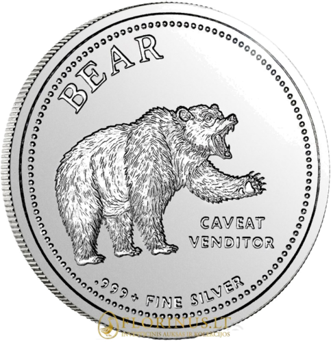 Bull and Bear, USA, 1 oz silver coin (2)