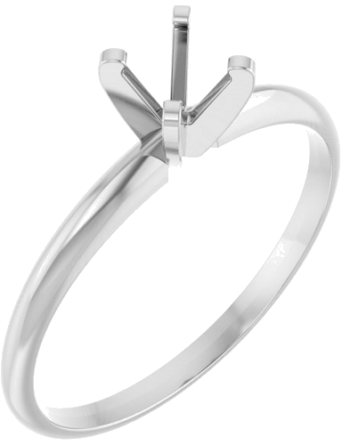 Sužadėtuvių Žiedas „Solitaire“ 585 Baltojo Aukso Round 4.6mm (1)