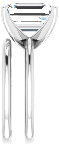 Sužadėtuvių Žiedas „Solitaire“ 585 Baltojo Aukso Emerald 11mm x 9mm (9)