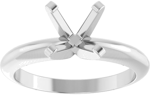 Sužadėtuvių Žiedas „Solitaire“ 585 Baltojo Aukso Round 7mm (3)