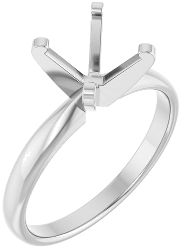 Sužadėtuvių Žiedas „Solitaire“ 585 Baltojo Aukso Round 8mm (1)