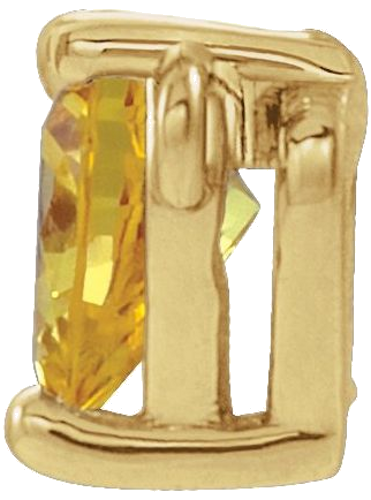 Pakabukas „Family Bar“ 585 Geltonojo Aukso Heart Shape 4mm (4)