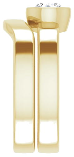 Sužadėtuvių Žiedas „Solitaire“ 750 Geltonojo Aukso Round 5.5mm (9)