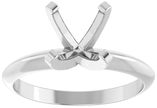 Sužadėtuvių Žiedas „Solitaire“ 585 Baltojo Aukso Cushion 6.5mm (3)