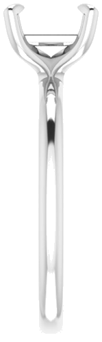 14K White  6x6 mm Square Solitaire Engagement Ring Mounting (4)