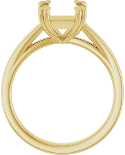 10K Yellow 9x7 mm Emerald Engagement Ring Mounting (2)