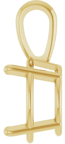 14K Yellow 11 mm Round 4-Prong Pendant Mounting (3)