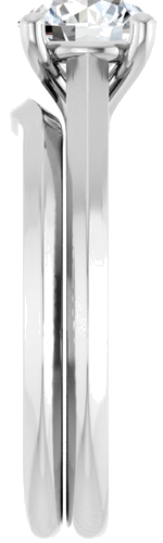 Sužadėtuvių Žiedas „Solitaire“ 585 Baltojo Aukso Round 6.5mm (9)