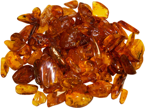 Polished amber raw material with inlays 1 g - 10 g (1)