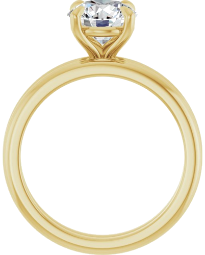 14K Yellow 7.4 mm Round Solitaire Engagement Ring Mounting (7)
