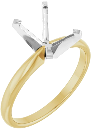 Sužadėtuvių Žiedas „Solitaire“ 585 Baltojo Ir Geltonojo Aukso Oval 10mm x 8mm (1)