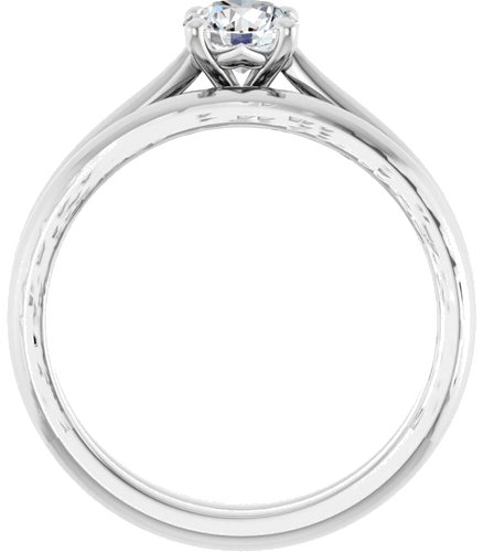 14K White 5.2 mm Round Solitaire Engagement Ring Mounting (7)
