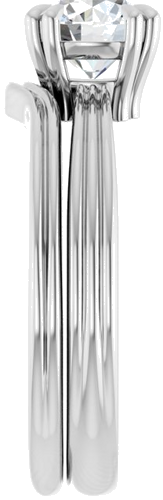 Sužadėtuvių Žiedas „Solitaire“ 585 Baltojo Aukso Round 6.5mm (8)