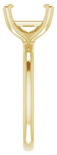 Sužadėtuvių Žiedas „Solitaire“ 585 Geltonojo Aukso Square 8mm (4)