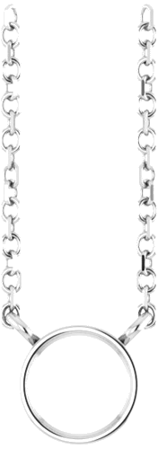 Platinum 5 mm Round Bezel-Set 16-18  Necklace Mounting (1)