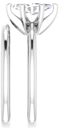 Sužadėtuvių Žiedas „Solitaire“ 585 Baltojo Aukso Marquise 9mm x 4.5mm (9)