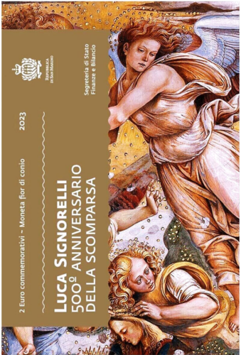 2023 Sanmarīno Sinjoreli 2 eiro BU monēta kartē (4)