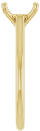 14K Yellow 9x7 mm Oval Solitaire Engagement Ring Mounting (4)