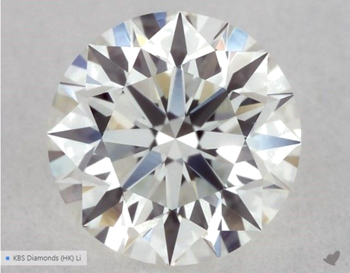 0.56 carat G-VVS2 Excellent cut Natūralus Round Deimantas (1)