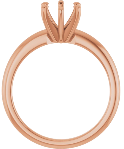 14K Rose  8x6 mm Oval Solitaire Engagement Ring Mounting (2)