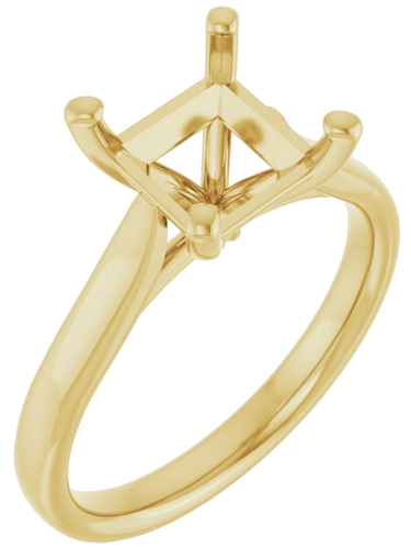 14K Yellow 7 mm Square Engagement Ring Mounting (1)