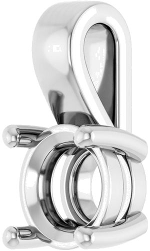 Pakabukas „Solitaire“ 585 Baltojo Aukso Round 6.5mm (2)