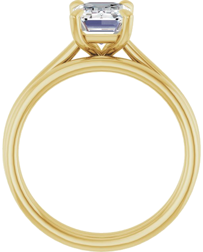 Sužadėtuvių Žiedas „Solitaire“ 585 Geltonojo Aukso Emerald 8mm x 6mm (7)