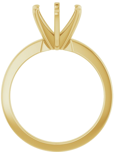 14K Yellow 10x8 mm Oval Solitaire Engagement Ring Mounting (2)