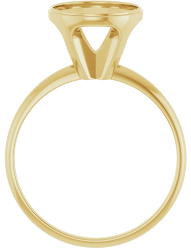 14K Yellow 9 mm Round Solitaire Engagement Ring Mounting (2)