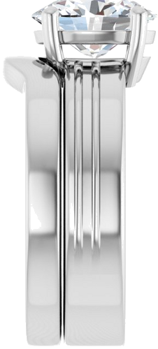 Platinum 9x7 mm Oval Solitaire Engagement Ring Mounting (9)
