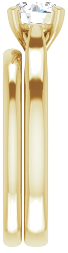 14K Yellow 6 mm Round Engagement Ring Mounting (9)