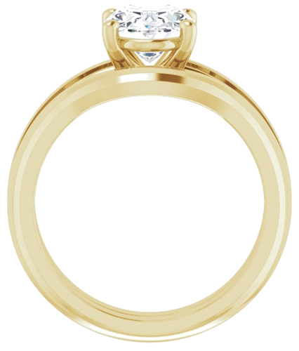 14K Yellow 9x7 mm Oval Solitaire Engagement Ring Mounting (7)
