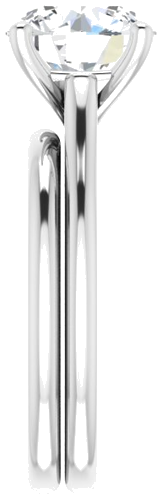 14K White 9 mm Round Solitaire Engagement Ring Mounting (9)